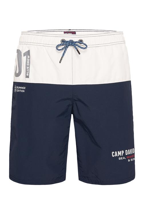 CAMP DAVID Badeshorts  navy / hvid