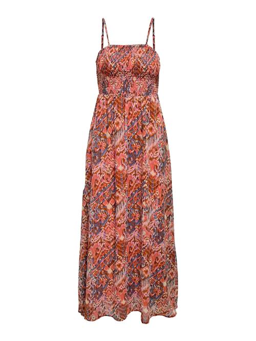 ONLY Sommerkjole 'ONLElena'  royalblå / mørkeorange / lys rød / mørkerød