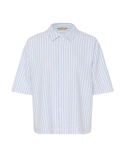 CULTURE Bluse 'Kima'  himmelblå / hvid