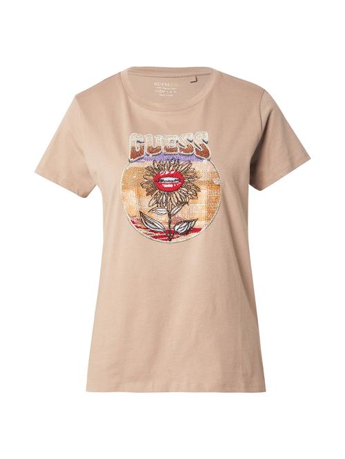 GUESS Shirts 'DESERT FLOWE'  sand / orange / rød / sort