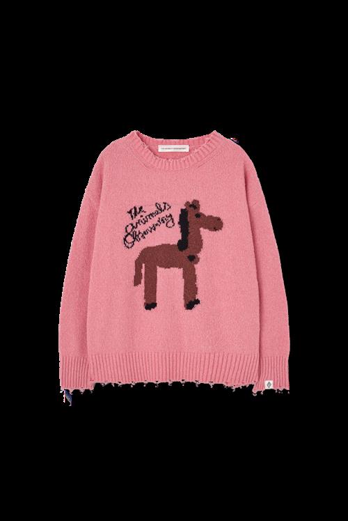The Animals Observatory Gollie Sweater Soft Pink  Soft Pink 3 Y  Lyserød  3 år  kvinde