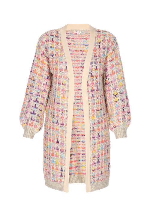 IZIA Cardigan  lyseblå / gul / pink / uldhvid