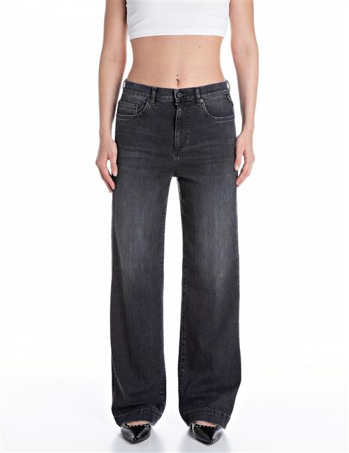 REPLAY Jeans med lægfolder 'MELJA'  black denim