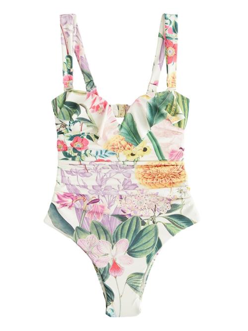 Next Badedragt  creme / gul / grøn / lys pink