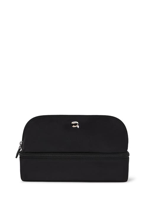 Karl Lagerfeld Kosmetiktaske 'Ikon'  sort / hvid