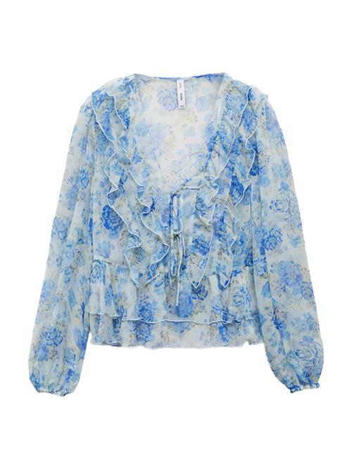 MANGO Bluse 'RONALDI'  creme / blå / pastelblå / lyseblå