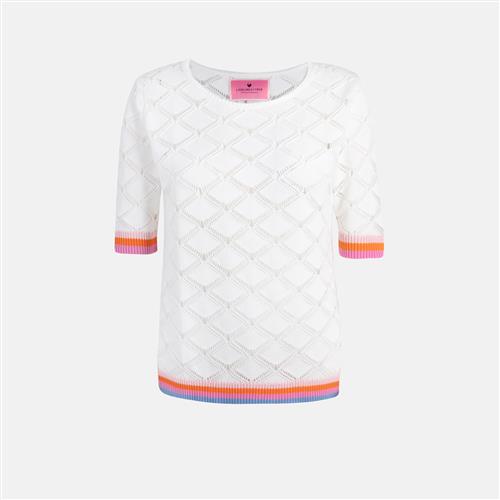 LIEBLINGSSTÜCK Pullover 'Aja'  hummer / rosé / eosin / hvid