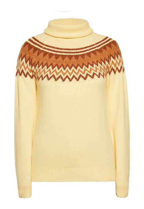IZIA Pullover  karamel / mørkebrun / gul