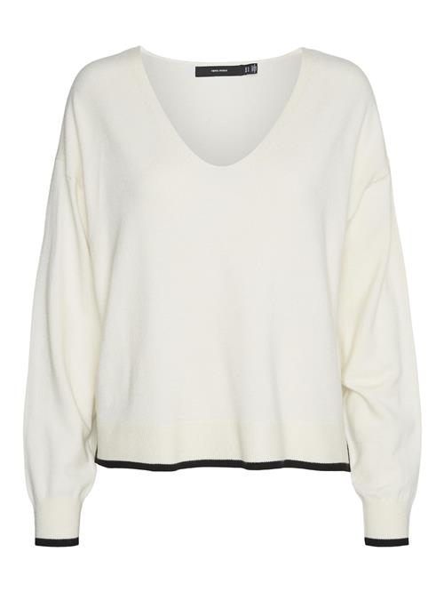 VERO MODA Pullover 'Breeze'  creme / sort