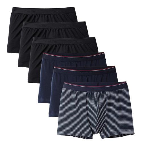 CALIDA Boksershorts 'Natural Benefit'  mørkeblå / purpur / sort / hvid