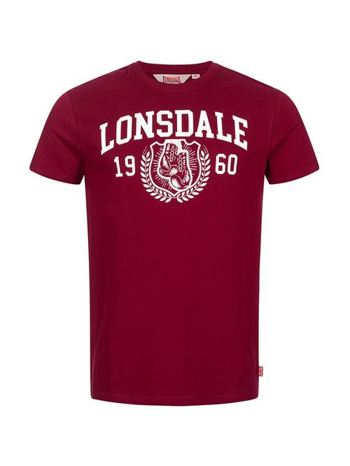 LONSDALE Bluser & t-shirts 'Staxigoe'  mørkerød / hvid