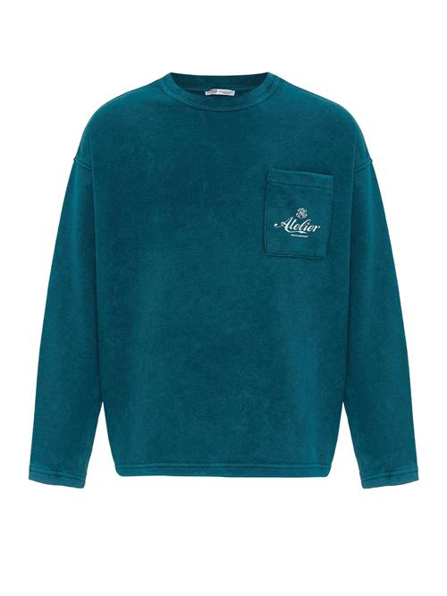 VAMOS CLO Sweatshirt  petroleum / hvid