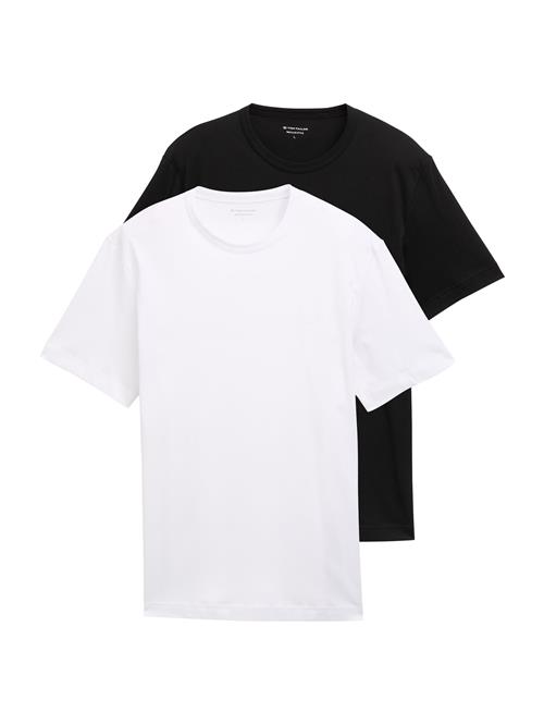 TOM TAILOR Bluser & t-shirts  sort / hvid