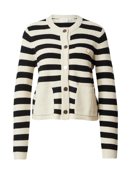 Se VILA Cardigan 'DREA'  sort / uldhvid ved About You
