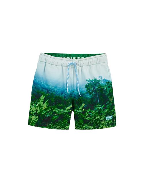 WE Fashion Badeshorts  blå / navy / grøn / offwhite