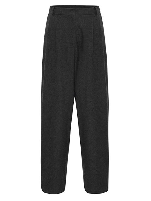 Antioch Bukser med lægfolder  antracit