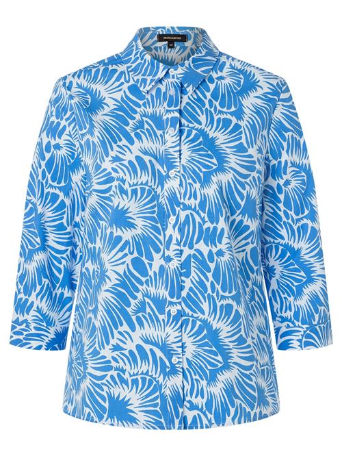 MORE & MORE Bluse  azur / hvid