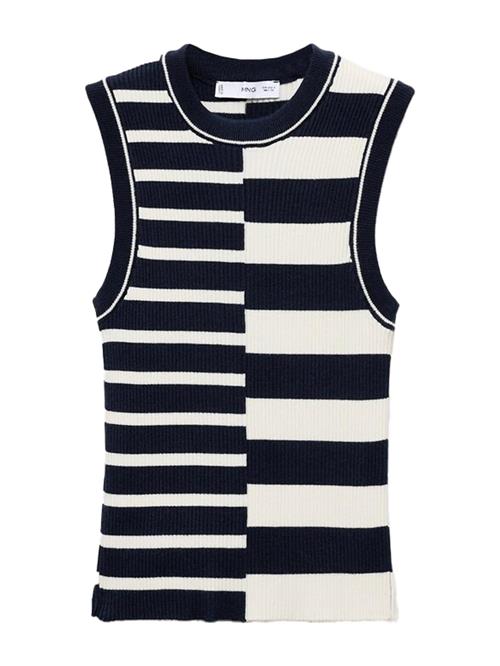 MANGO Sticktop 'ZUNGA'  navy / hvid