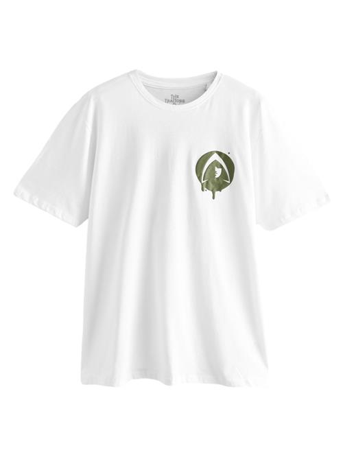 Next Shirts 'Graphic'  khaki / hvid