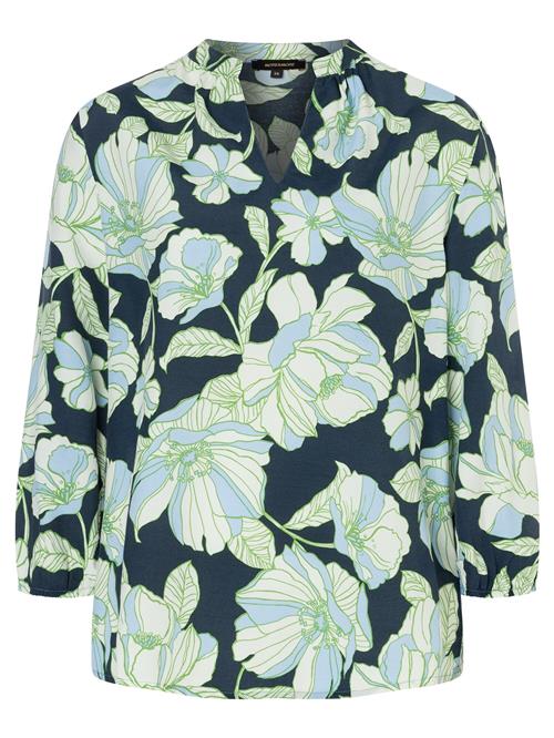 MORE & MORE Bluse  marin / pastelblå / pastelgrøn / lysegrøn