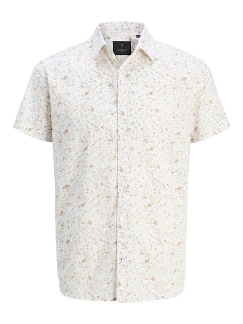 JACK & JONES Skjorte 'JPRBLAsummer'  sand / hvid