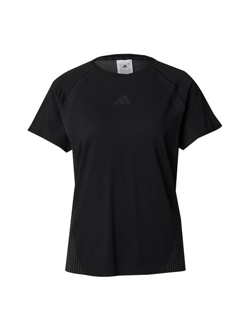 ADIDAS PERFORMANCE Funktionsbluse 'Seamless Knitted'  mørkegrå / sort
