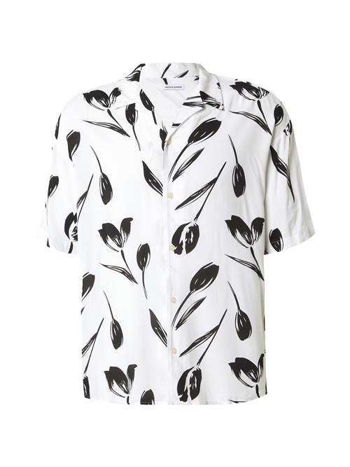 JACK & JONES Skjorte 'JJEJeff Charge'  sort / hvid