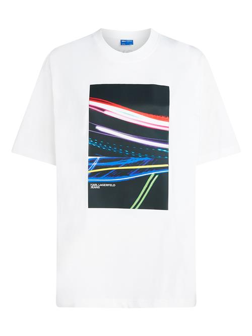 KARL LAGERFELD JEANS Shirts ' Love Unlocked'  blandingsfarvet / hvid