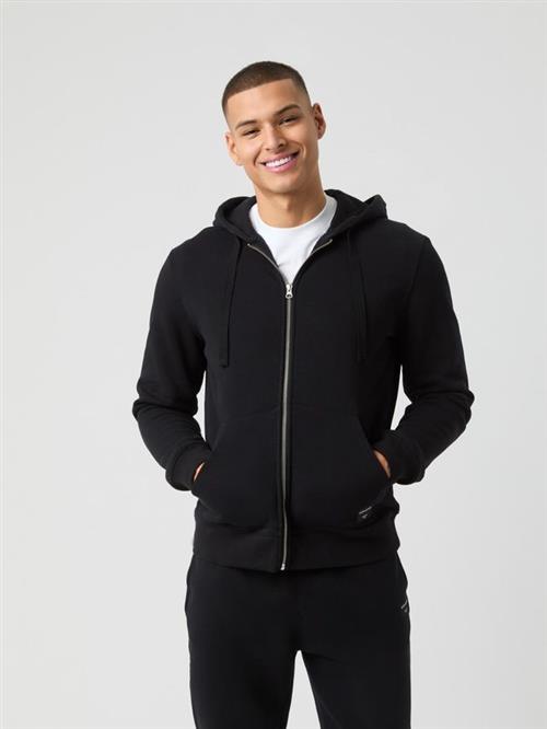 CENTRE ZIP HOODIE, EGRET