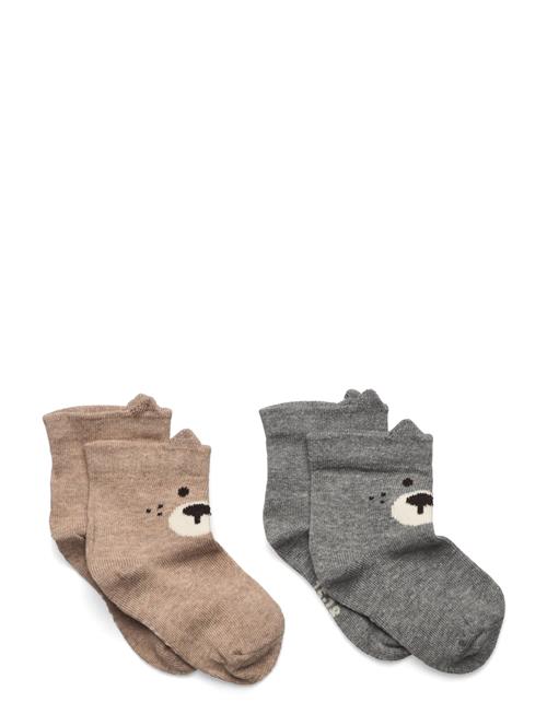 Minymo | Socks W. 3D Effect (2-Pack) | 35\38