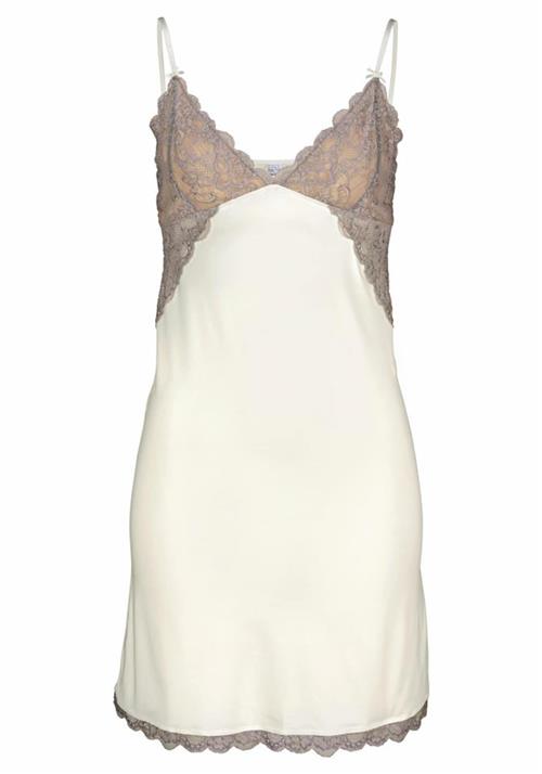 LASCANA Negligée  lysegrå / hvid
