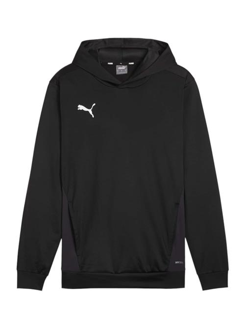 PUMA Sportsweatshirt 'TeamGoal'  mørkelilla / sort / hvid