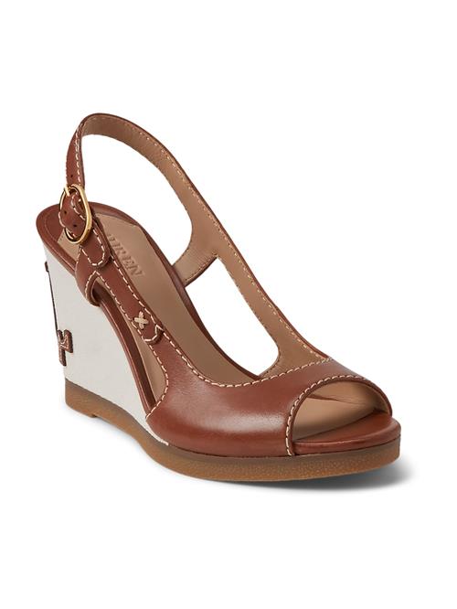 Lauren Ralph Lauren Sandaler 'RONI'  karamel / hvid