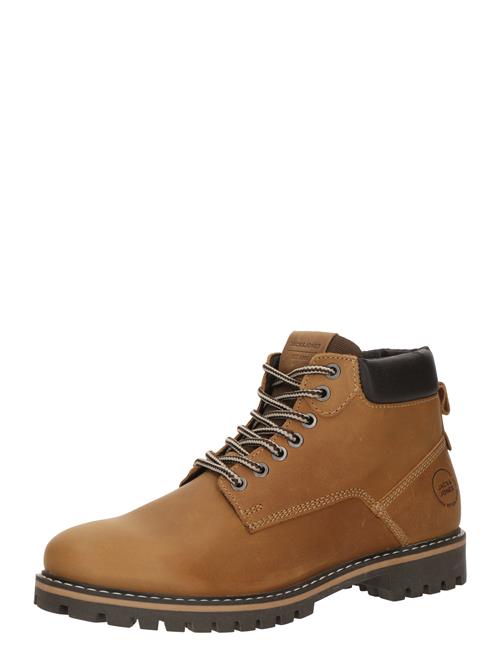 JACK & JONES Snørestøvler 'JFWQueensway'  sennep / sort