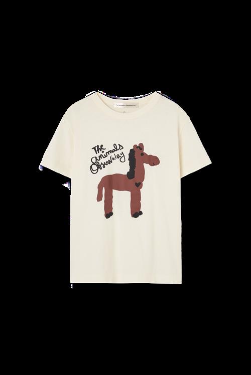 The Animals Observatory Rooster T-shirt Raw White  Raw White 3 Y  Hvid  3 år  unisex