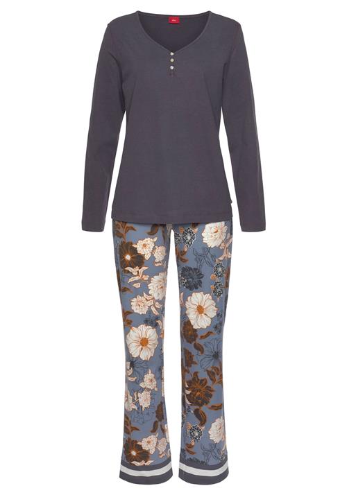 s.Oliver Pyjamas  creme / røgblå / mørkeblå / orange