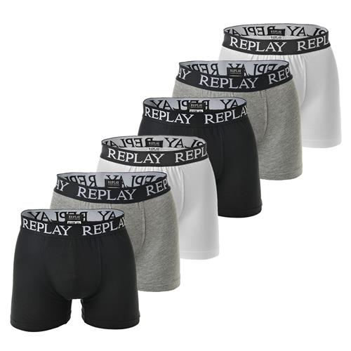 REPLAY Boksershorts  grå-meleret / sort / hvid