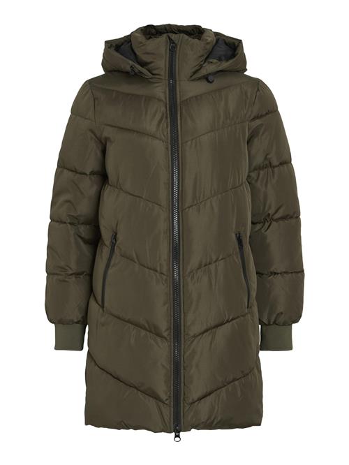 VILA Vinterfrakke  oliven / sort