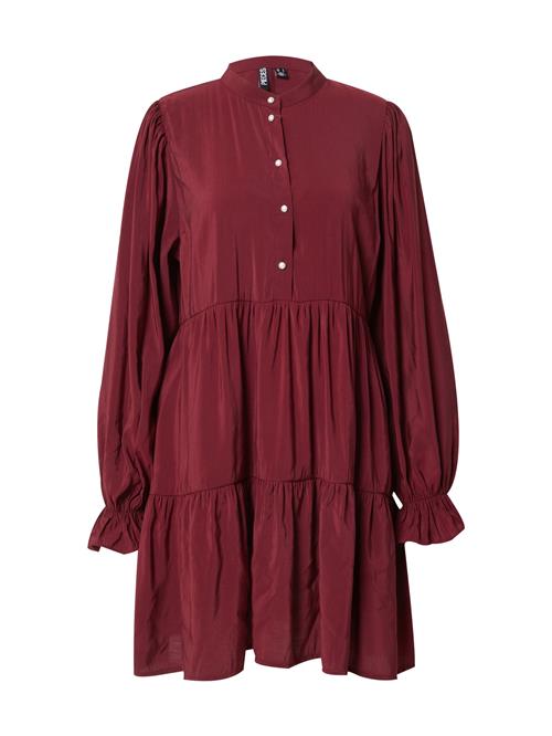 PIECES Blusekjole 'PCNessa'  vinrød