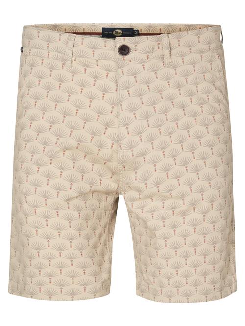 Petrol Industries Lærredsbukser 'Anglerbreeze'  creme / lysegrå / blodrød