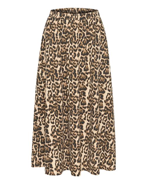 Kaffe Nederdel 'Leopra'  beige / brun / sort