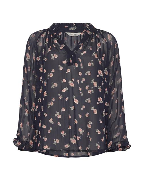 Part Two Bluse 'Kelsia'  natblå / lysegul / lysegrøn