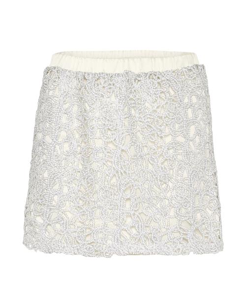 KAREN BY SIMONSEN Nederdel 'Undina'  sølv / hvid