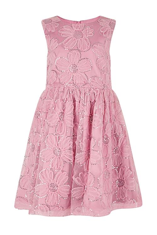 happy girls Kjole  sølvgrå / pink