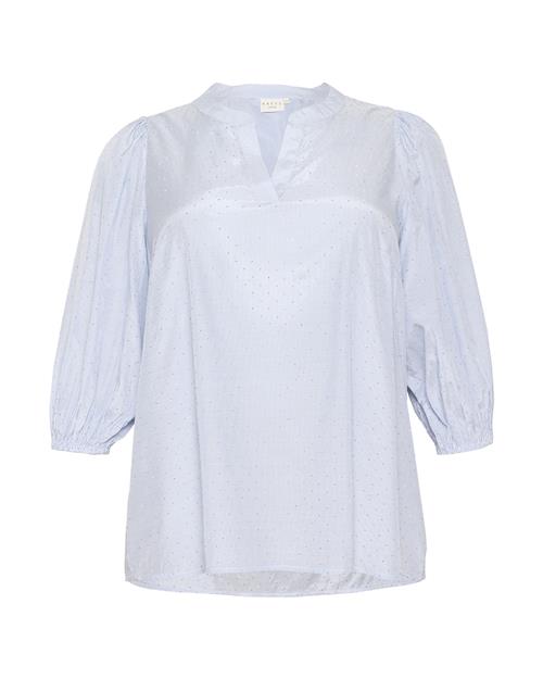 KAFFE CURVE Bluse  royalblå / hvid