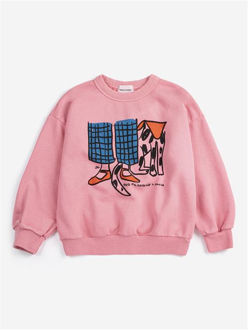 Bobo Choses Dog Friendship Sweatshirt Pink  Pink 6-7 Y  Lyserød  6-7 år  kvinde