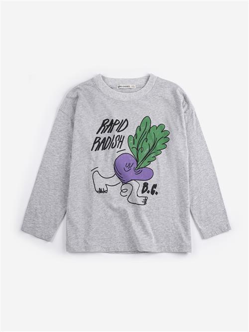 Bobo Choses Rapid Radish Langærmet T-shirt Heather Grey  Heather Grey 6-7 Y  Grå  6-7 år  mand