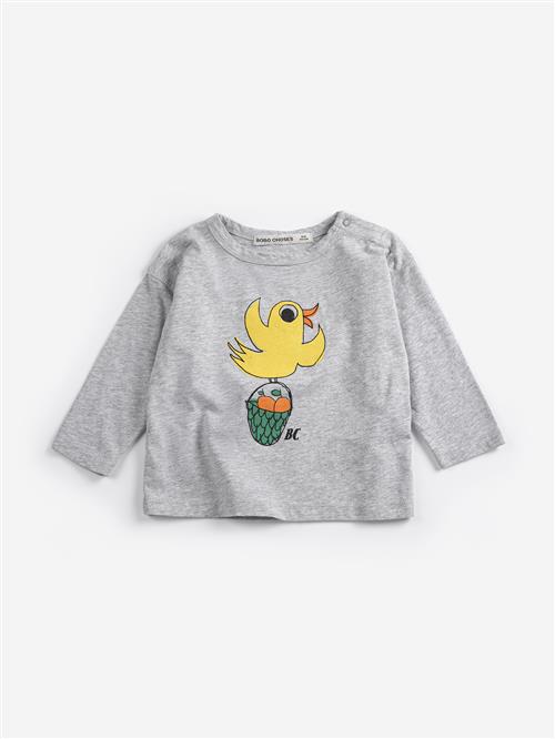 Bobo Choses Flying Oranges Langærmet T-shirt Heather Grey  Heather Grey 12 months  Grå  12 måneder  unisex
