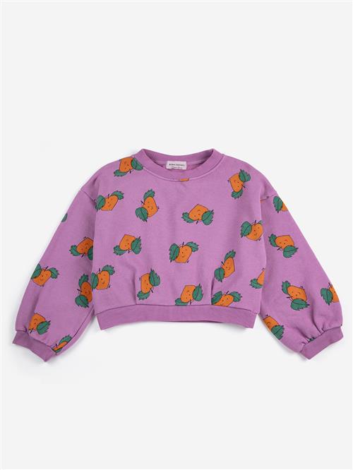 Bobo Choses Tangerine All Over Afskåret Sweatshirt Purple  Purple 4-5 Y  Lilla  4-5 år  kvinde