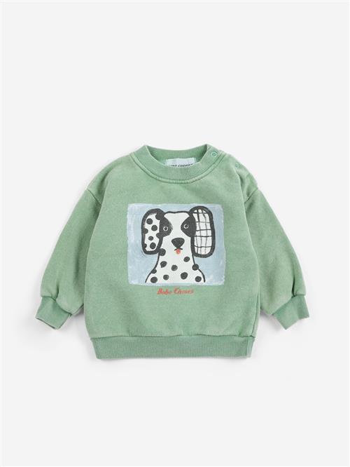 Bobo Choses Van Dog Sweatshirt Green  Green 9 months  Grøn  9 måneder  unisex